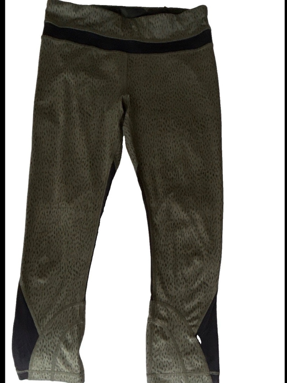 lululemon athletica Olive Green & Black Performance Leggings